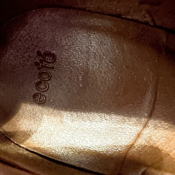 Urban Outfitters Ecote camel tan cow suede ankle boot booties women 9 block heel - Picture 7 of 9